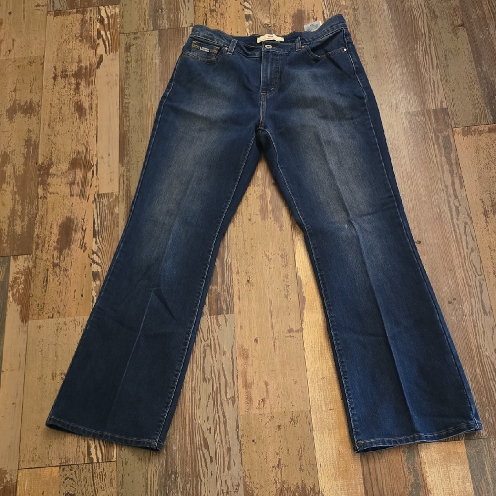 Levi's 512 Boot Cut Denim Blue Jeans Womens Size 12M Inseam 31